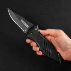 Blackhawk CQD Button Lock Folding Knife -Cheap Nitecore || Victorinox || Fenix Store BH15M311BK.1 62822.1694693974.1280.1280 25085.1694786858