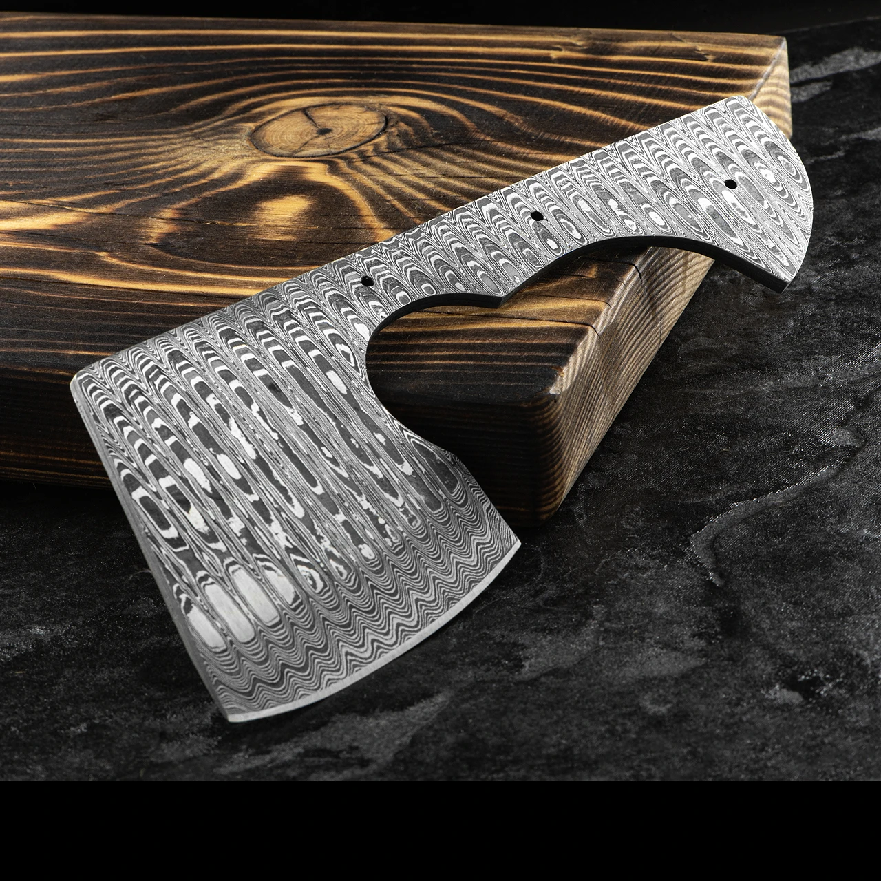 Hatchet Blade Blank Damascus 6 Hatchet Blade Blank Damascus - Image 4