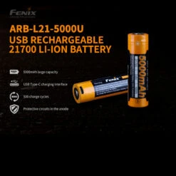 Fenix ARB-L21-5000U - USB 21700 Battery -Cheap Nitecore || Victorinox || Fenix Store FENIX ARB L21 500U.2 87464.1667922553