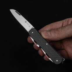 Fox Vulpis 5 Carbon Fibre Penknife -Cheap Nitecore || Victorinox || Fenix Store FOX FX VP130 SF5CF 98716.1688656809