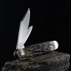 Rough Rider Cattleman Cinnamon Folding Knife -Cheap Nitecore || Victorinox || Fenix Store RR2430 30396.1695892944