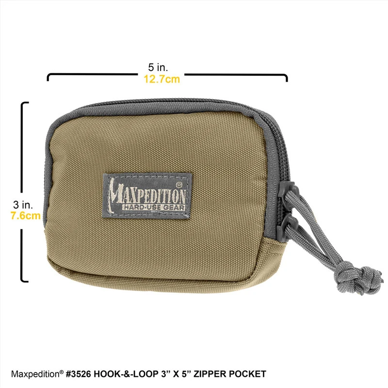 Maxpedition Hook-&-Loop 3 X 5in Zipper Pocket 6 Maxpedition Hook-&-Loop 3 X 5in Zipper Pocket - Image 4