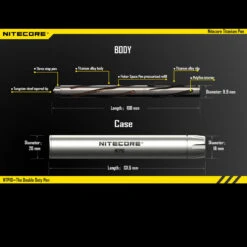 Nitecore NTP Titanium Pen -Cheap Nitecore || Victorinox || Fenix Store nitecore ntp10det2 07358.1598448884