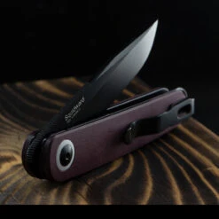 Kizer Squidward Richlite Red Folding Knife -Cheap Nitecore || Victorinox || Fenix Store squidardrichlitedet2 76542.1686929123